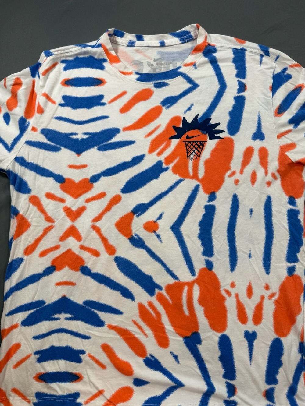 Medium Nike Tie Dye Block Party Dunk Contest Short Sleeve Shirt